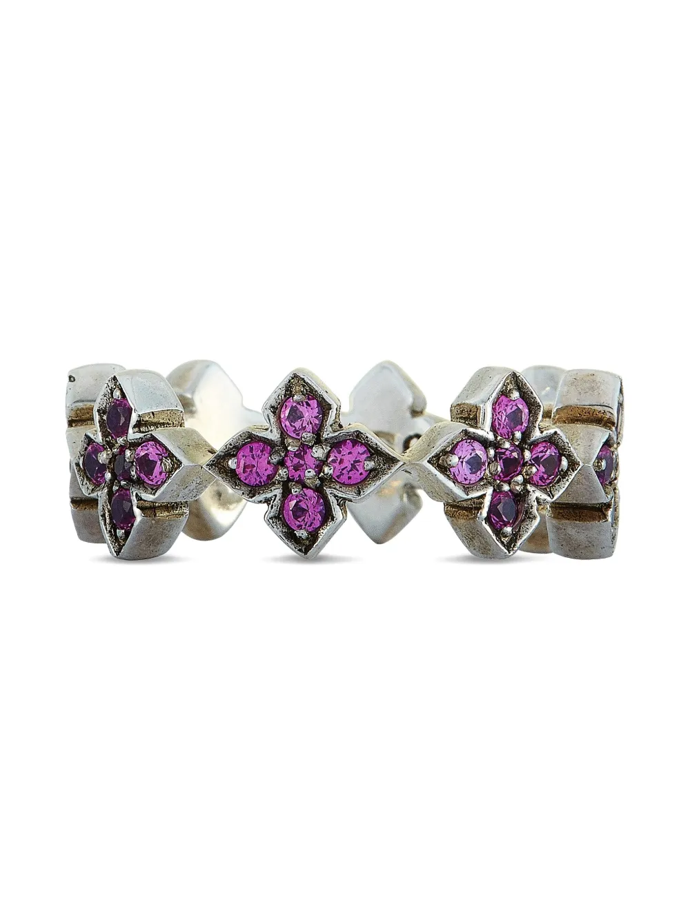 King Baby crystal-embellished ring - Argento