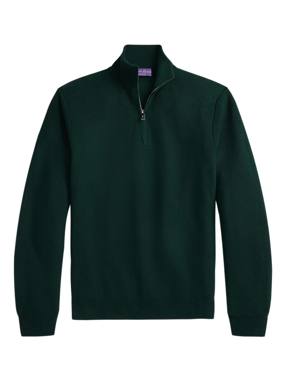 Ralph Lauren Purple Label double piqué half-zip sweater - Verde