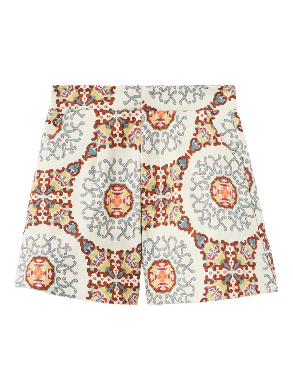 La DoubleJ Ballata medallion print shorts - Toni neutri