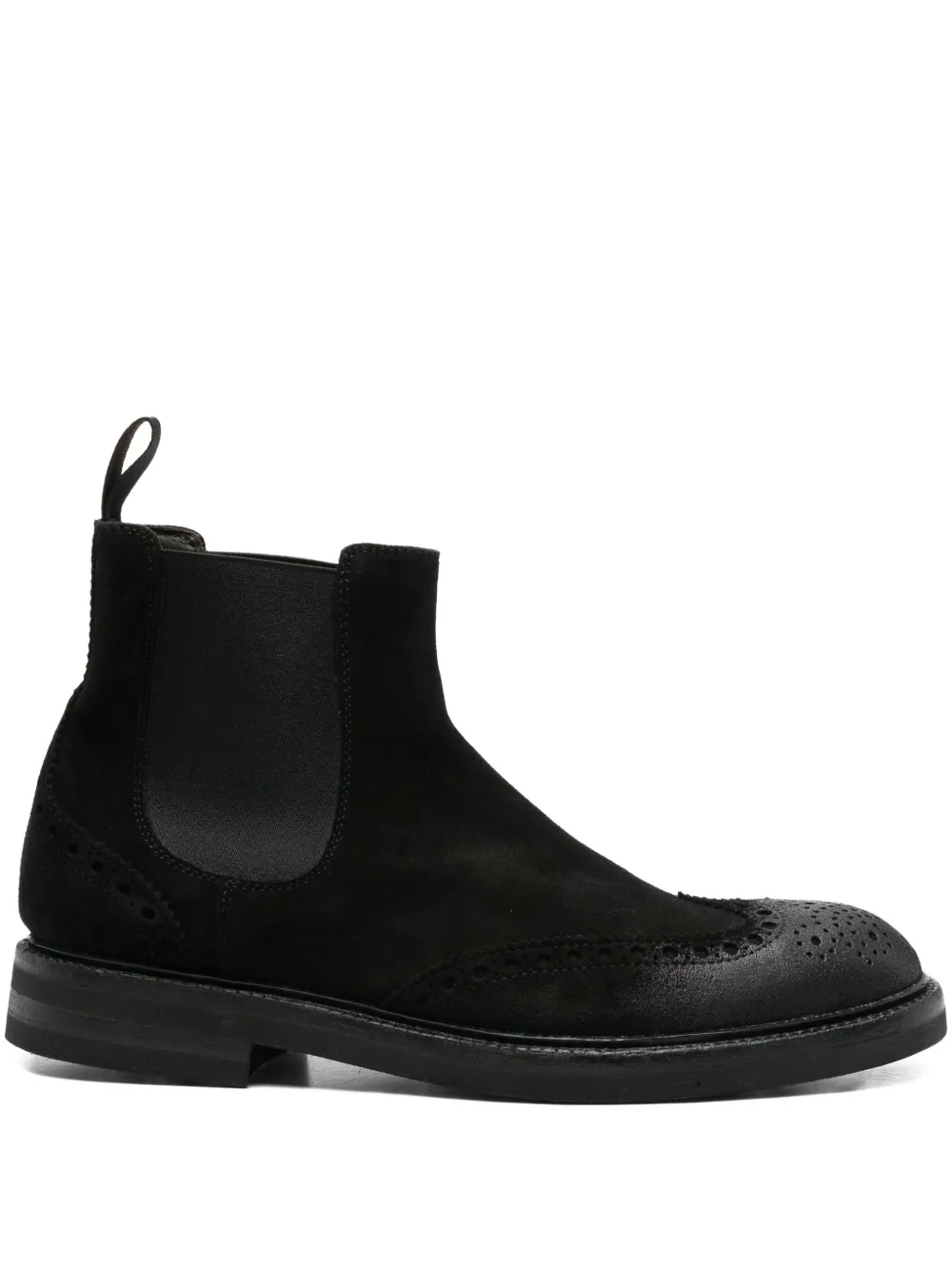 Cenere GB elasticated-panel brogue Chelsea boots - Nero
