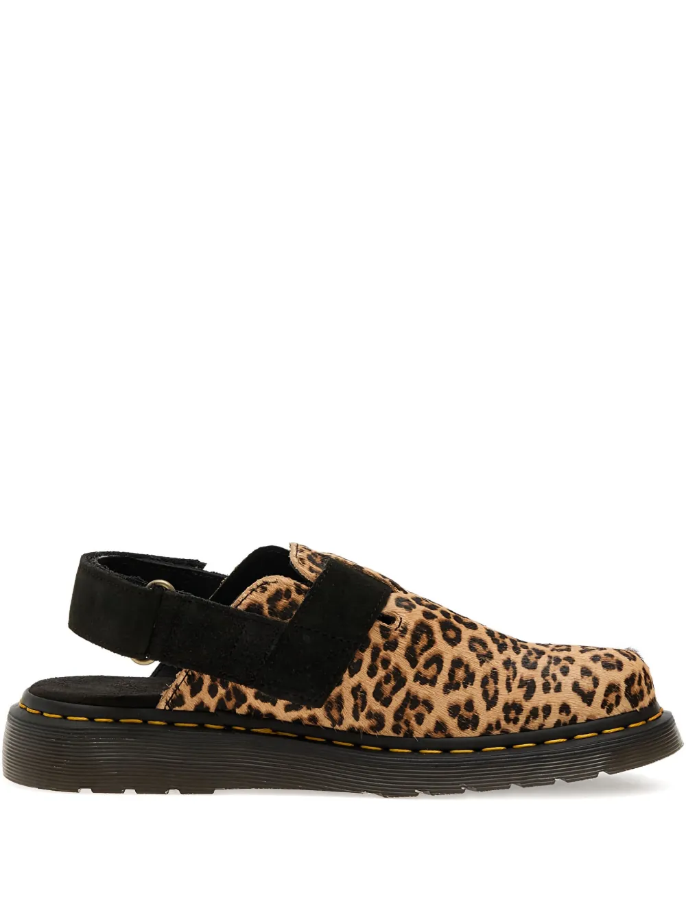 Dr. Martens Jorge II leopard-print buckle mule - Marrone