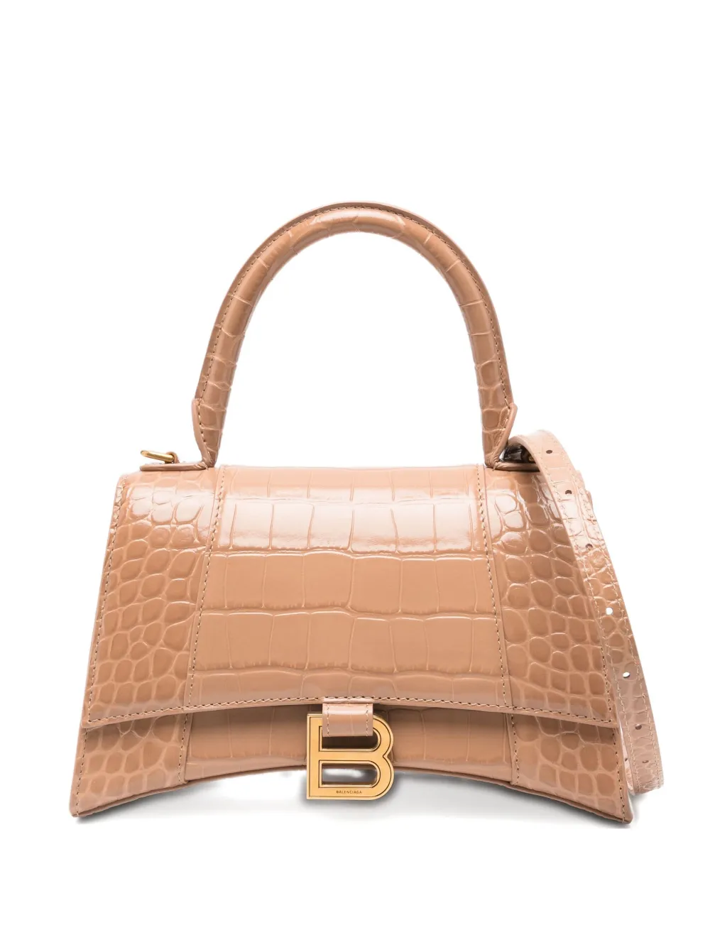 Balenciaga small Hourglass tote bag - Toni neutri