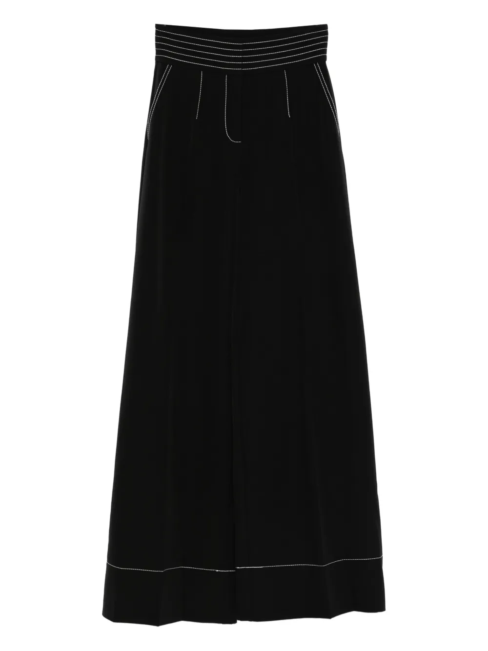 Karl Lagerfeld contrast-stitching trousers - Nero
