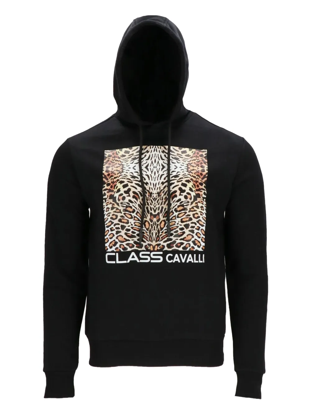 Cavalli Class leopard-print hoodie - Nero