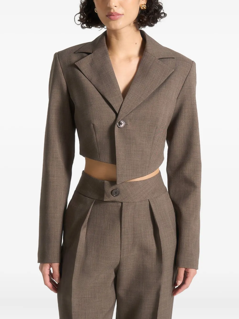 Manière De Voir asymmetric tailored jacket - Marrone
