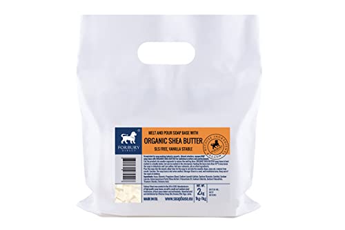 Forbury 2Kg (1Kg + 1Kg) Base Sapone Shea Senza Sls, White Shea Butter Soap Base