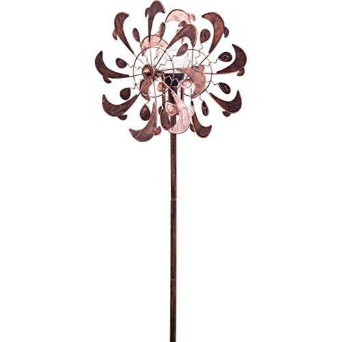Hq Metallo Vento Spinner: Copper Dolphins Duett - Soloar Led