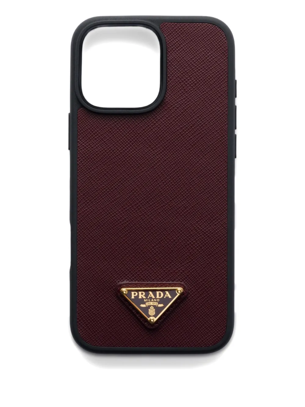 Prada Cover per iPhone 16 Pro in pelle Saffiano - Rosso