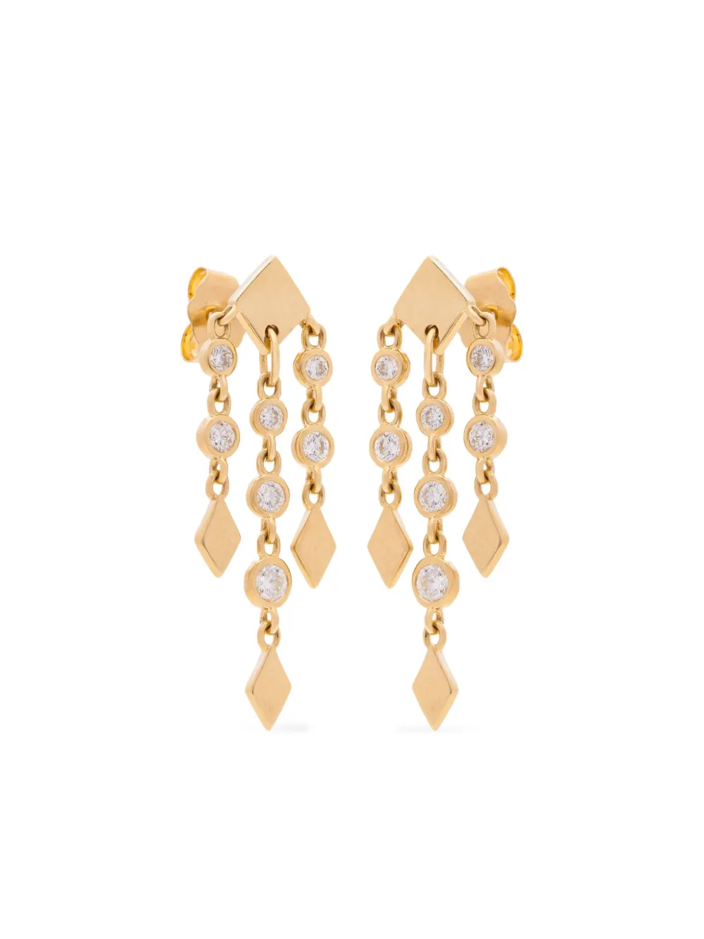 Eden Presley 14K yellow gold Shine Fringe diamond earrings - Oro