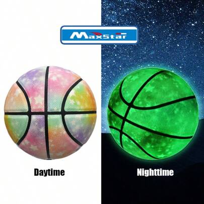 Pallone da basket luminoso | Pallone da basket PU | Antiscivolo e durevole professionale | Misura 7 Pallone da gioco standard | Essenziale per allenam