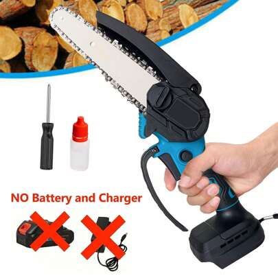 Mini motosega a batteria, mini motosega elettrica da 6 pollici per Makita, batteria 2 * 3000 mAh, motosega elettrica manuale per forbici da giardino,