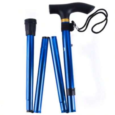Trekking Campeggio Bastoncini da alpinismo Bastone da passeggio Bastone telescopico Bastoncini da trekking Bastone pieghevole Stampelle Palo unisex