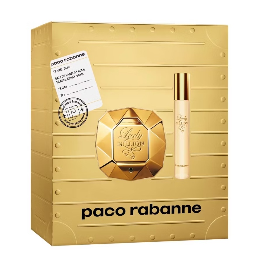 Rabanne Lady Million Set Regalo per donna (Eau de Parfum 80 ml + Eau de Parfum 20 ml)