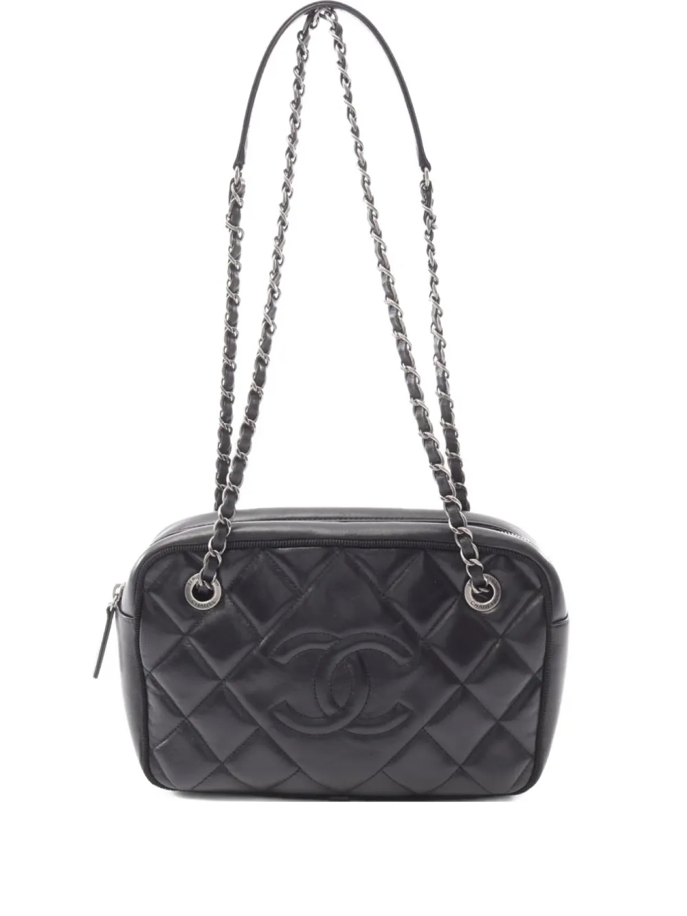CHANEL Pre-Owned 2015-2016 lambskin quilted shoulder bag - Nero