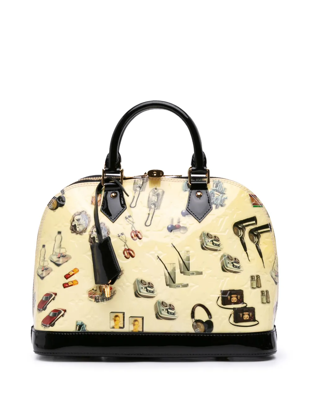Louis Vuitton Pre-Owned 2015 Monogram Vernis Stickers Alma PM handbag - Marrone