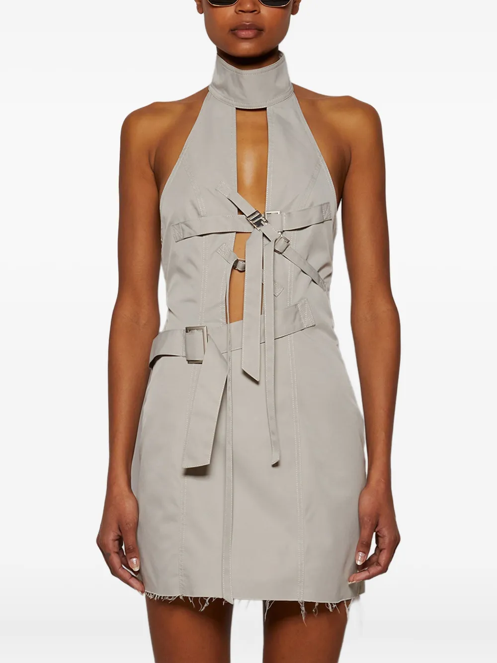 Natasha Zinko halterneck buckle-fastening dress - Toni neutri