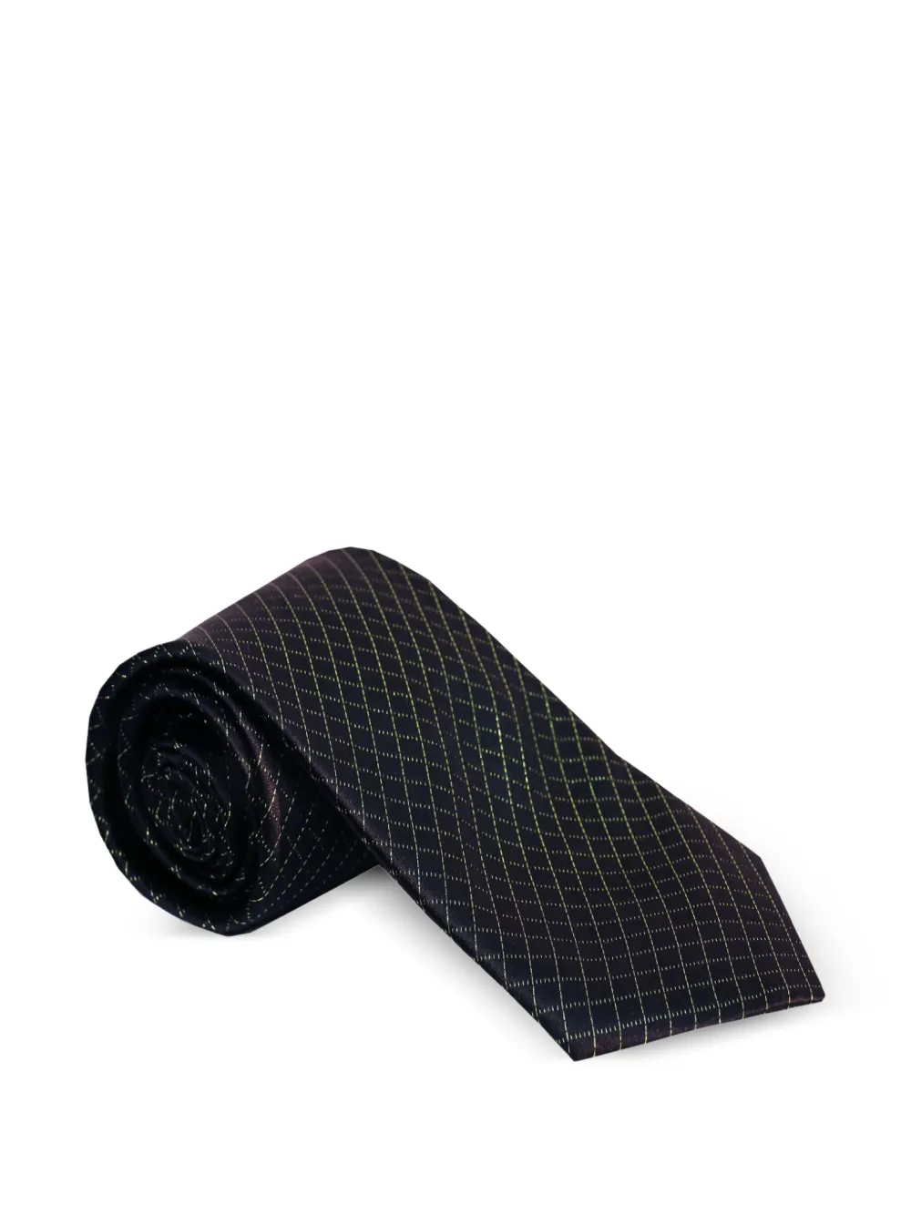 Zilli diamond-pattern silk tie - Nero