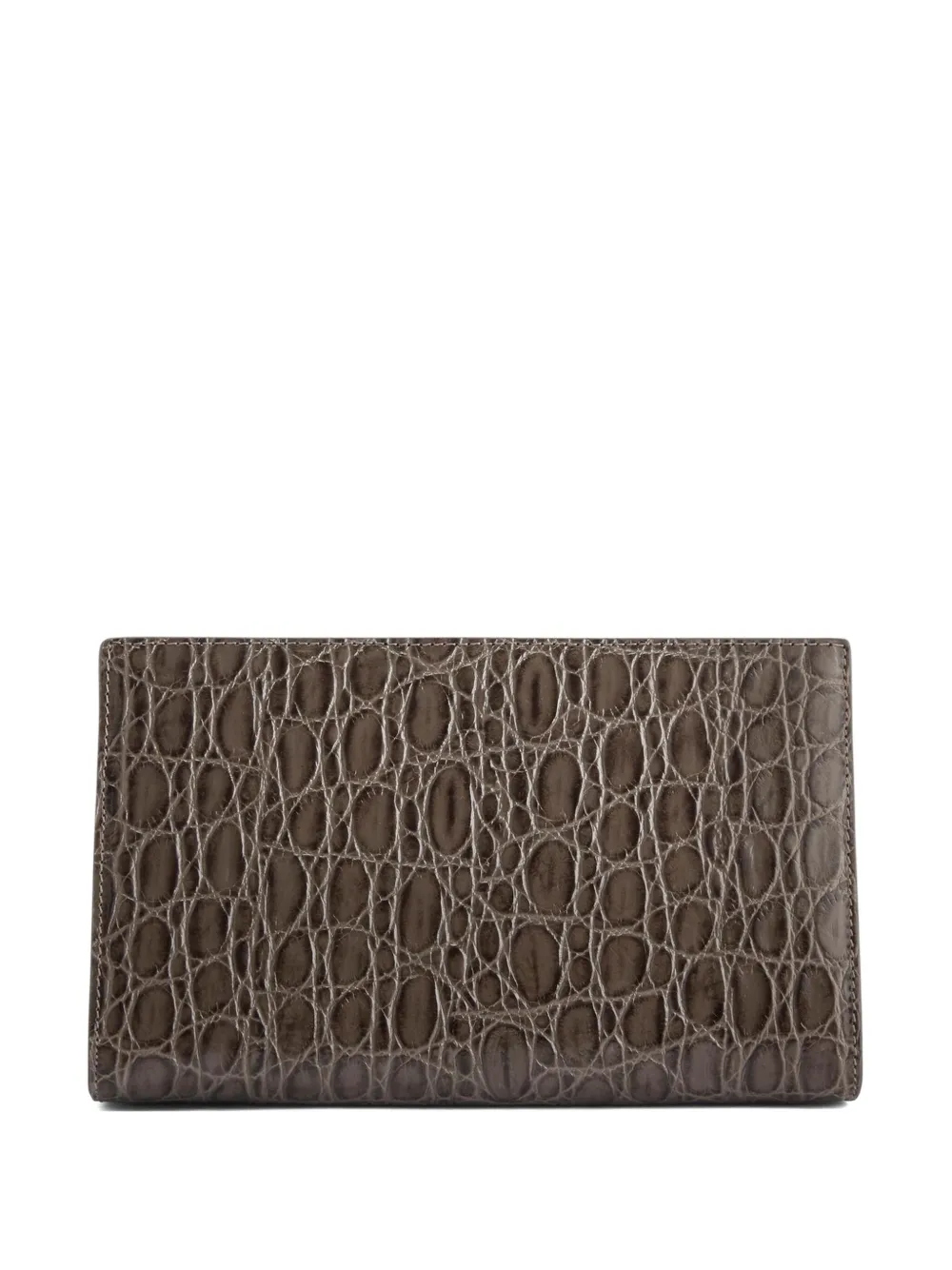 Giuseppe Zanotti Annhita crocodile-embossed clutch bag - Grigio
