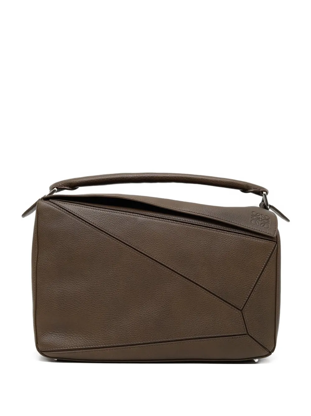 LOEWE large Puzzle leather tote bag - Marrone