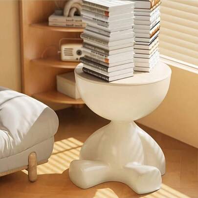 1 pezzo di tavolino da comodino moderno e creativo a forma di orso, in plastica, multifunzionale, può essere usato come tavolino da tè, scrivania per