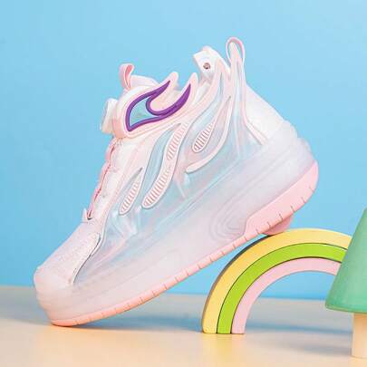 Nuove scarpe Heelys con ruote doppie e ali, alla moda, con luci LED ricaricabili USB e che si illuminano, con ruota posteriore retrattile per uno scor