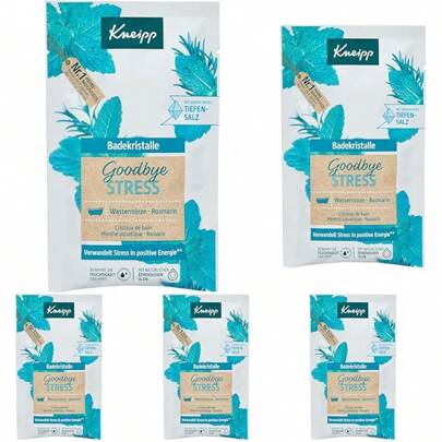 Cristalli da bagno Kneipp Addio Stress, Rosmarino, sale termale, turchese, 60 g (confezione singola)