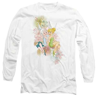 T-shirt Unisex Adulto di Campanellino e Periwinkle, vicino alla natura (Bianco)