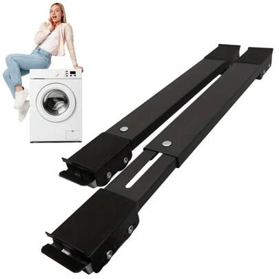 Carrello per elettrodomestici in acciaio pesante con freni - regolabile, adatto per lavatrici, asciugatrici e frigoriferi - facile manovrabilità, prot