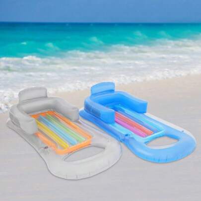 WUPYI Materassino Galleggiante per Piscina 161 x 84 cm, Confezione da 2 Piscine, Piscine in Plastica con Portabicchieri, Piscine Gonfiabili, per Pisci
