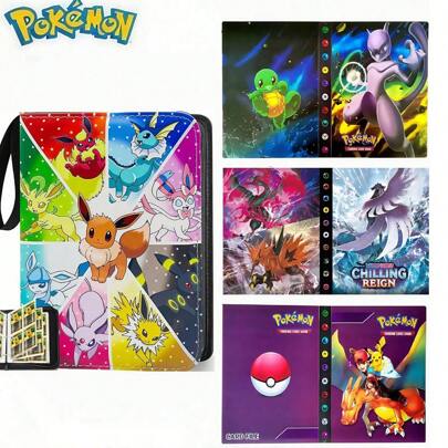 1 pezzo Custodia portaidentità Pokémon, album raccoglitore di carte collezionabili, raccoglitore a 4 tasche per carte d'identità, carte bancarie, cart