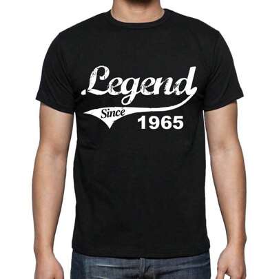 Maglietta da uomo A Legend Since 1965 – Legend Since 1965 – 59 anni Maglietta grafica Idea regalo 59° compleanno Vintage Anno 1965 Novità