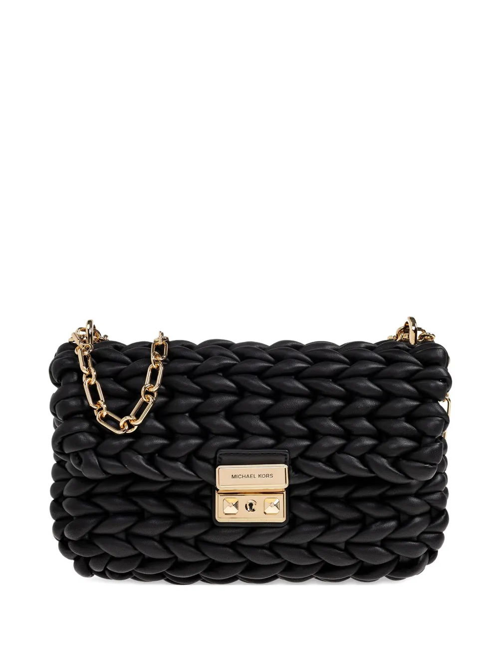 Michael Michael Kors large Tribeca braided chain shoulder bag - Nero