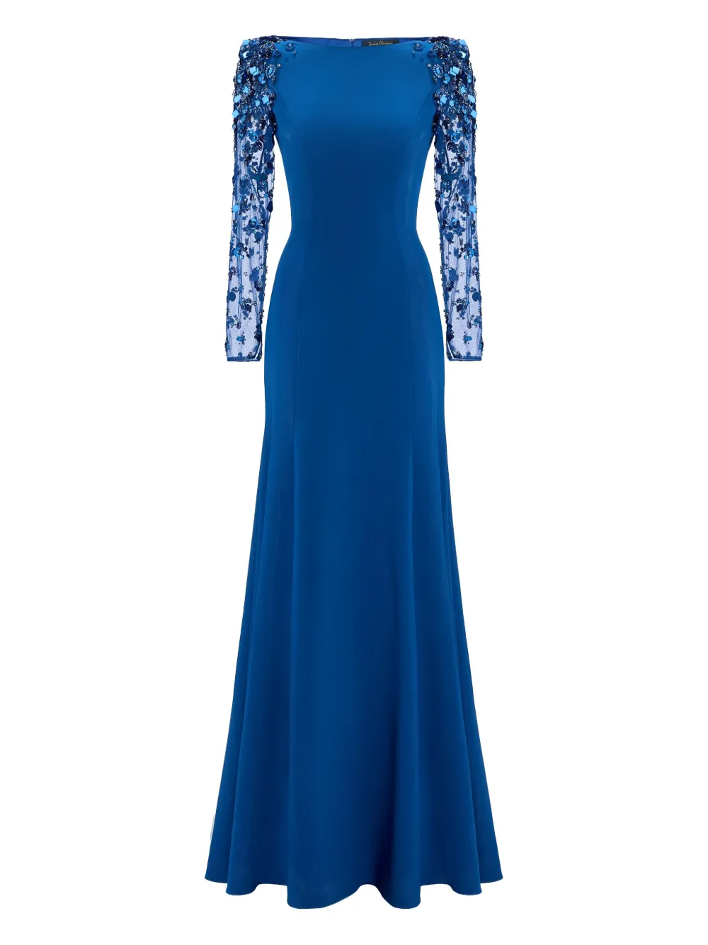 Jenny Packham Sylvia sequin-embellished long-sleeve dress - Blu