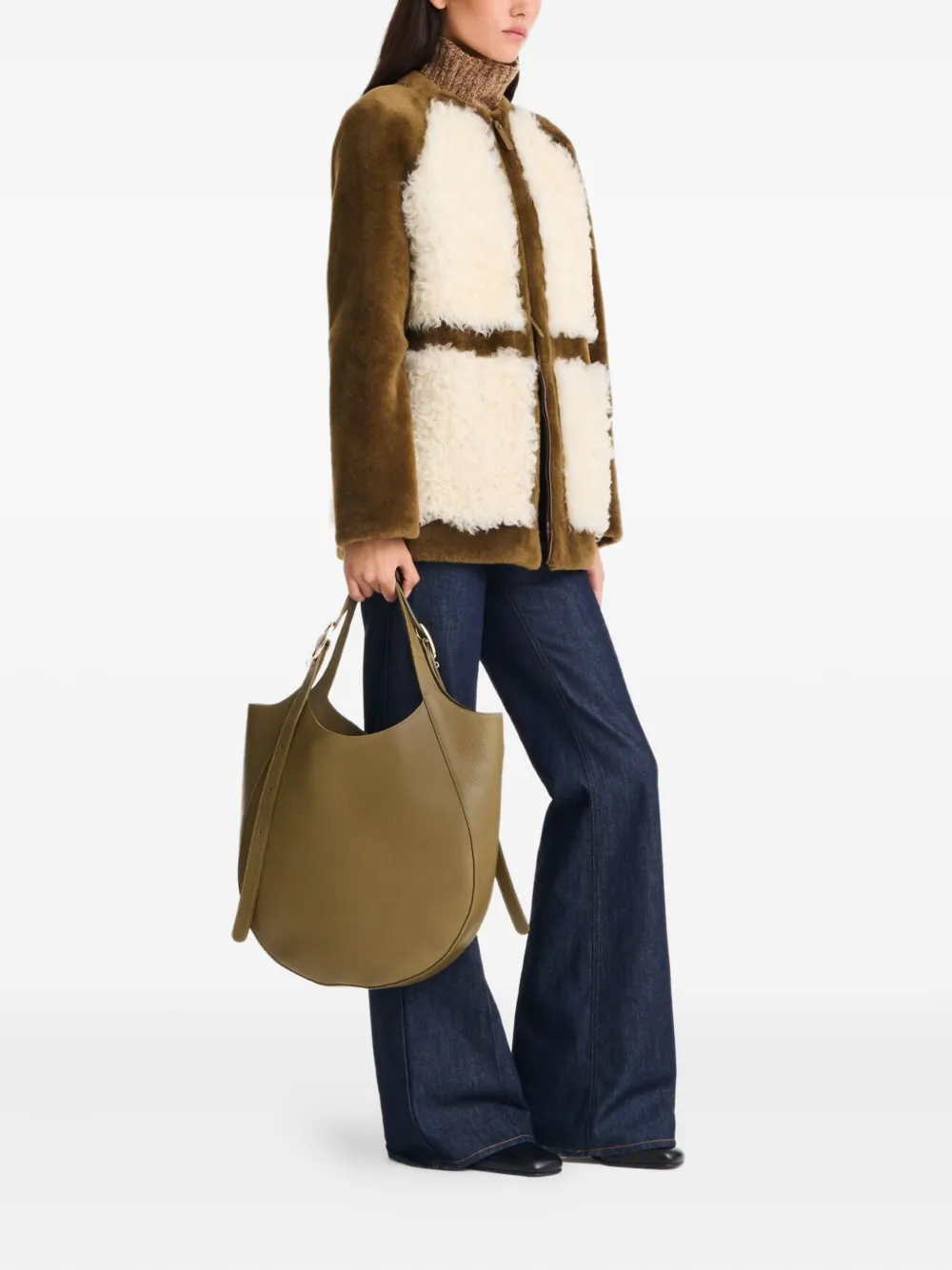 Longchamp Le Foulonné XL leather tote bag - Toni neutri