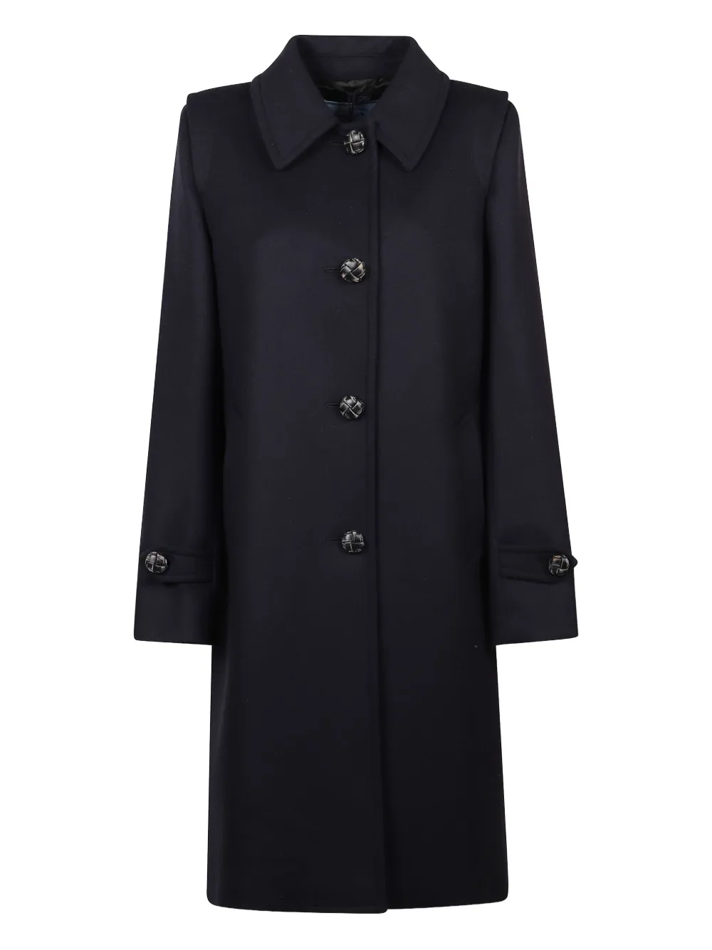 Prada button-front wool coat - Blu