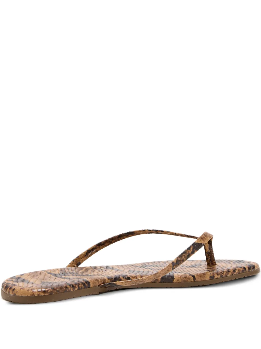 Tkees snakeskin thong sandals - Marrone