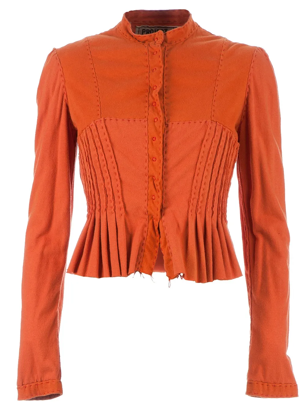 Projet Alabama pleated and cropped jacket - Arancione