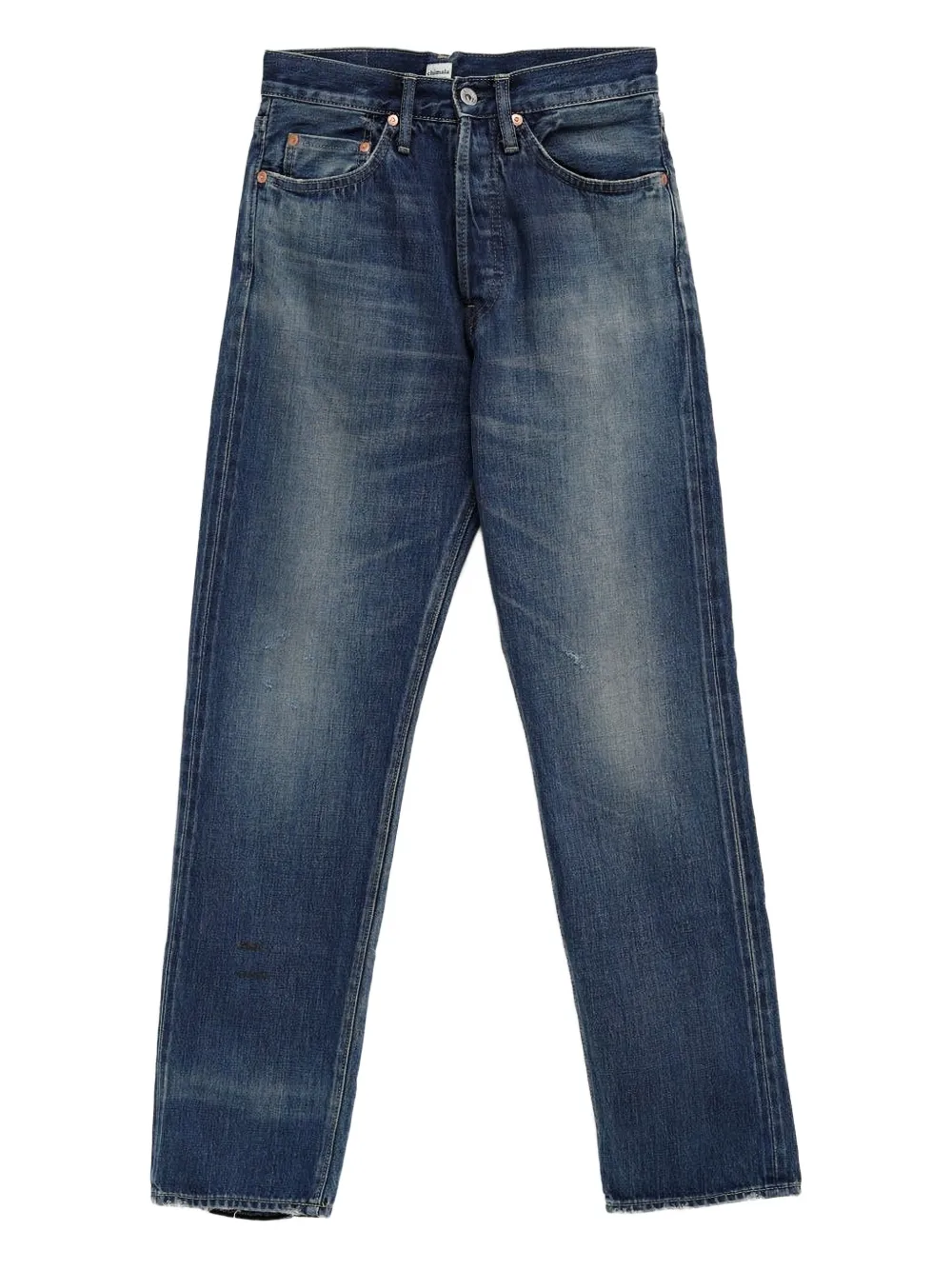 Chimala distressed tapered-leg jeans - Blu