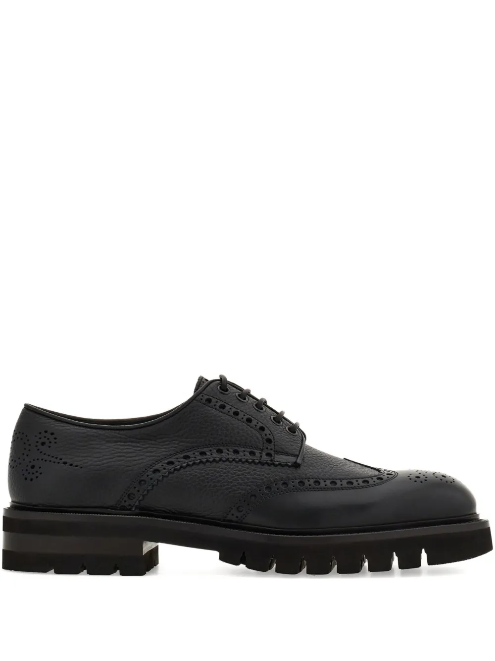 Ferragamo brogue derby shoes - Nero
