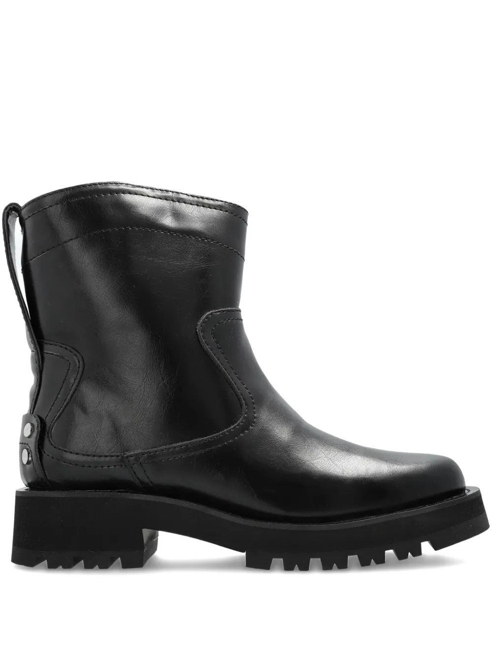 GANNI pull-on biker boots - Nero