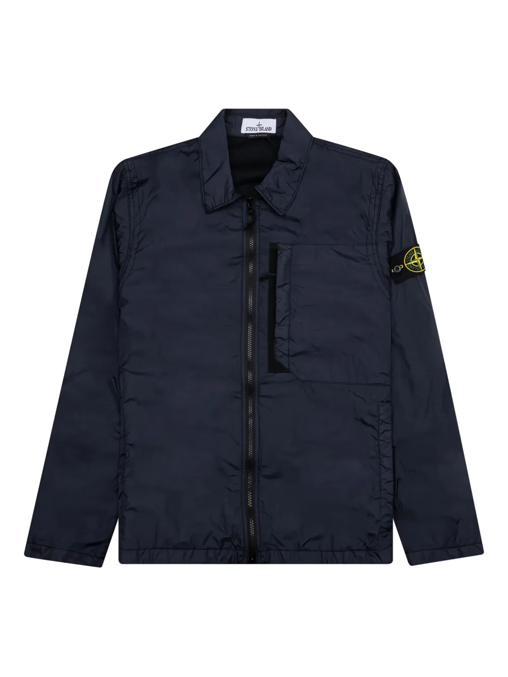 Stone Island zip-fastening patch-pocket overshirt - Blu