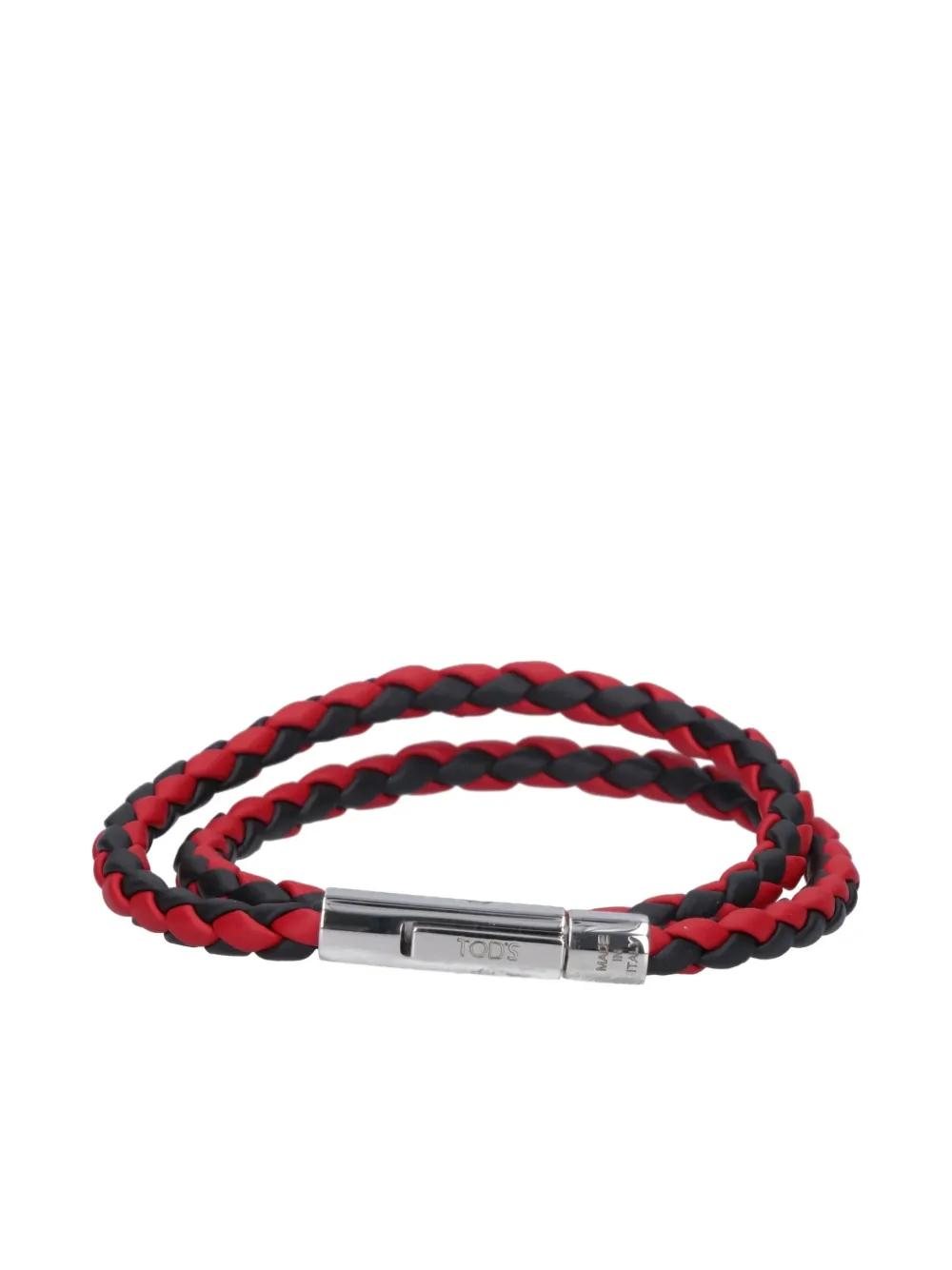 Tod's braided leather bracelet - Rosso