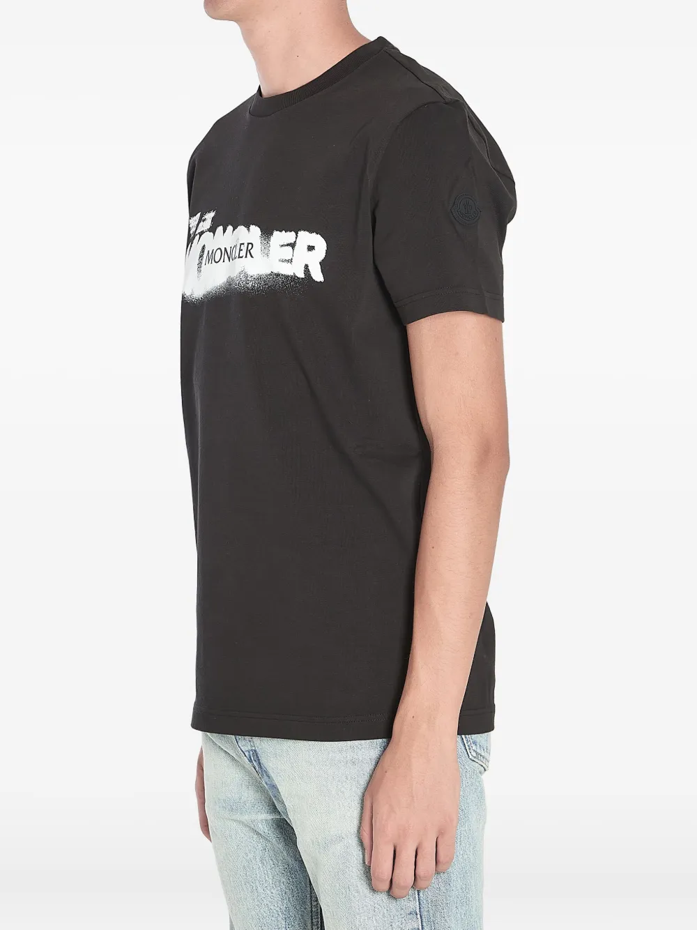 Moncler spray-print cotton T-shirt - Nero