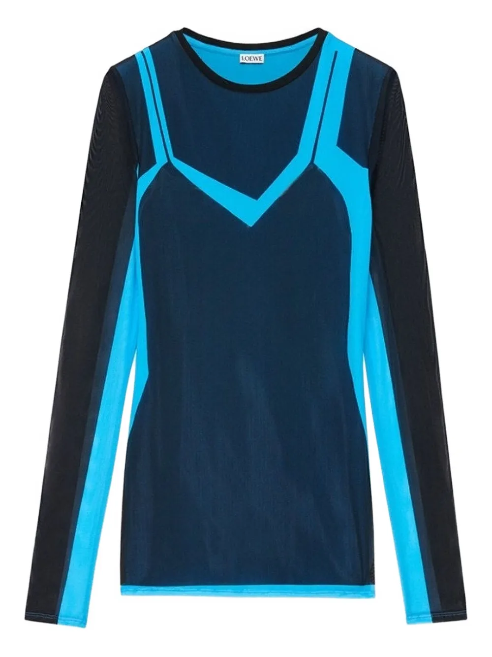LOEWE Trompe L'Oeil top - Blu
