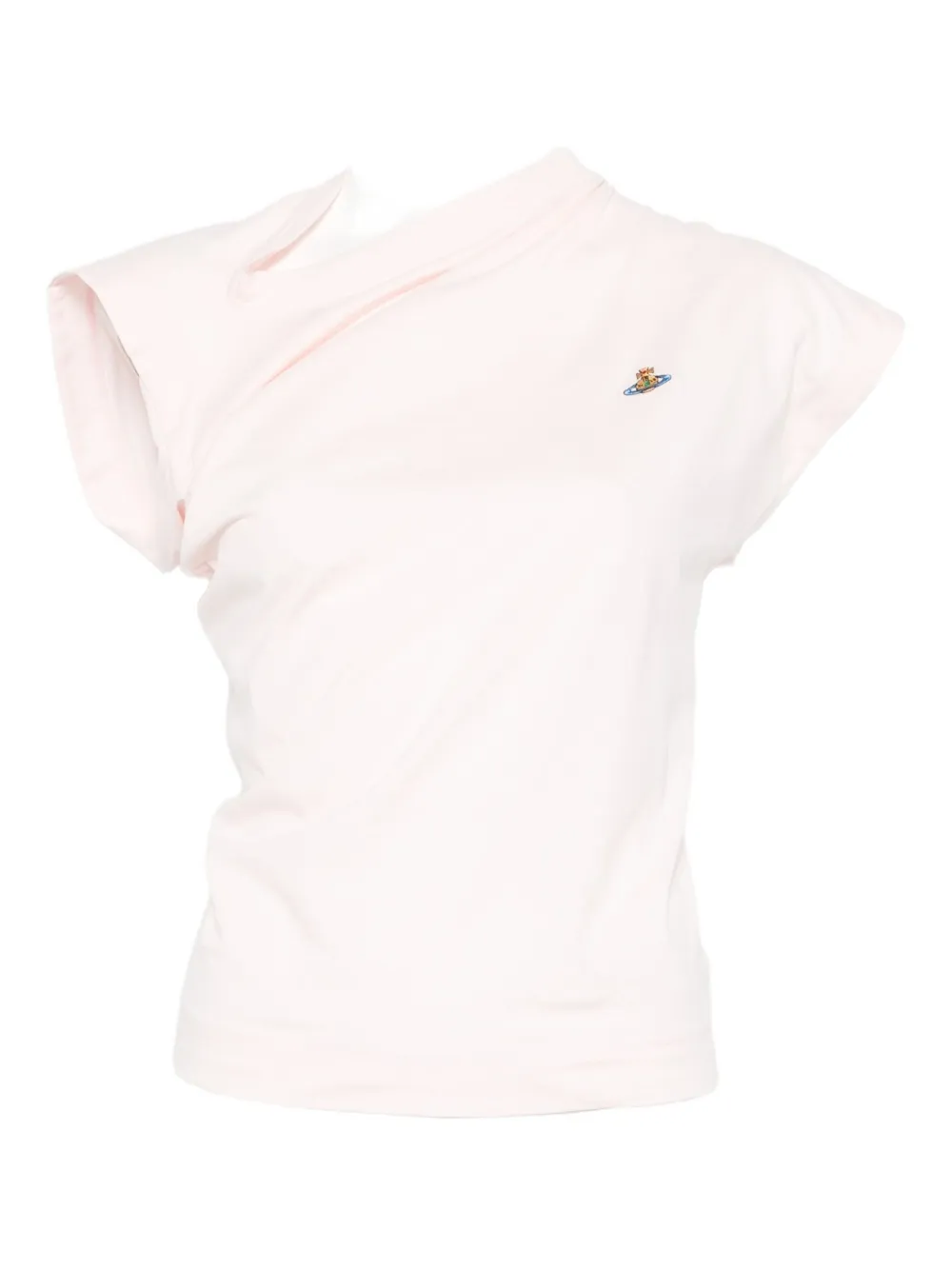 Vivienne Westwood Hebo draped-shoulder cotton top - Rosa