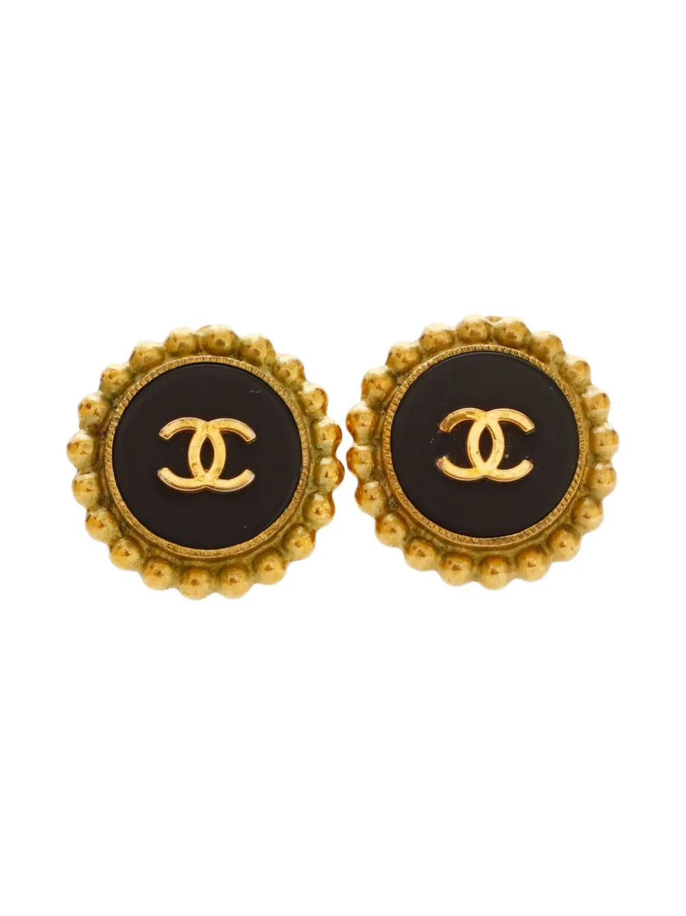 CHANEL Pre-Owned 1994 CC-Mark clip-on earrings - Oro
