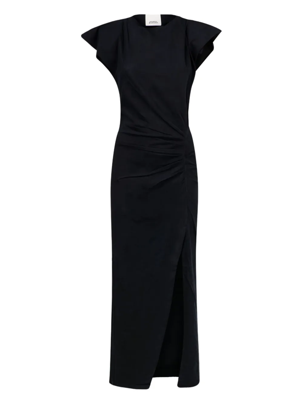 ISABEL MARANT draped-front slit dress - Nero