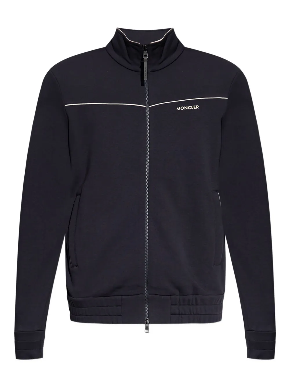 Moncler zip-up fleece track jacket - Blu