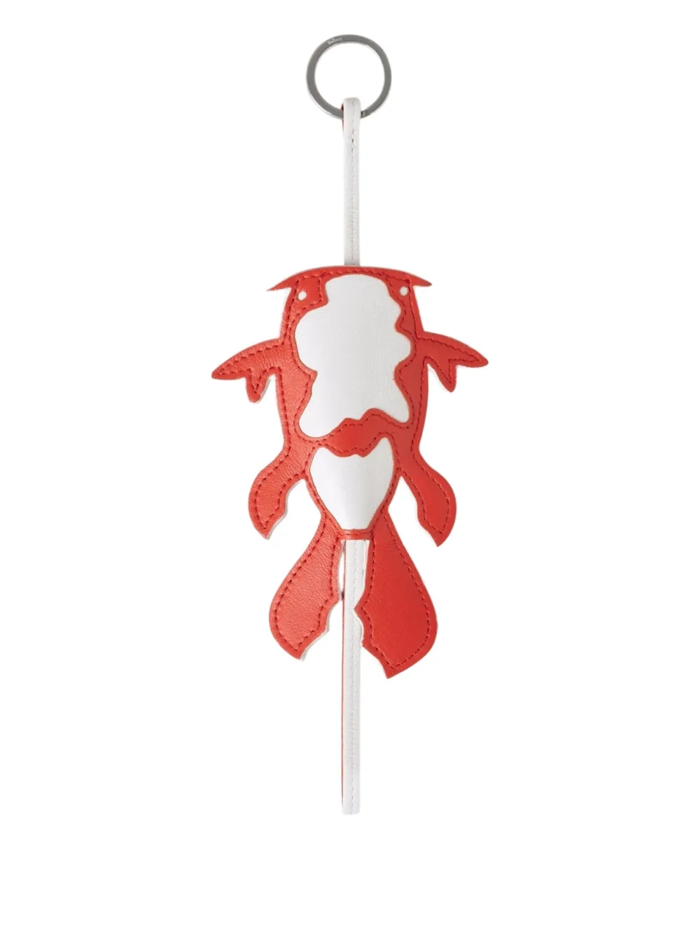 Mulberry leather koi keyring - Rosso
