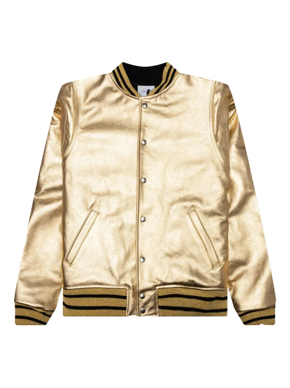 RHUDE leather "Gold" bomber jacket - Giallo